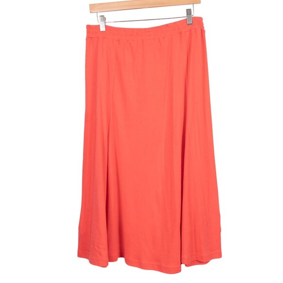 Eminent Sportswear Pink Coral Skirt L Womens Embroidery Elastic Waist Summer - Picture 7 of 7